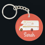Porte-clefs HAPPER CAMPER RV Motorhome Camper PERSONNALISÉ<br><div class="desc">Customisez ce porte - clé mignon avec votre propre texte,  votre nom ou tout ce que vous voulez. Préparez-vous à votre voyage en voiture avec ce design de camping-car,  dessiné à la main par moi pour vous ! Consultez ma boutique pour trouver beaucoup d'autres articles correspondants !</div>