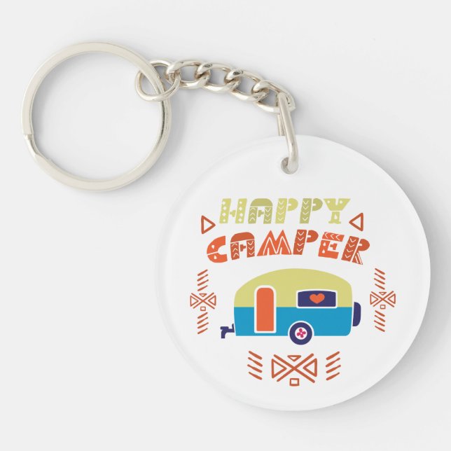 Porte-clefs Happy Camper (Devant)