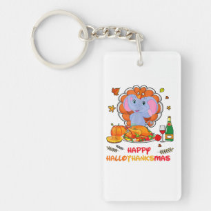 Porte-clefs Happy Hallo Merci Mas Elephant Thanksgiving Cadeau