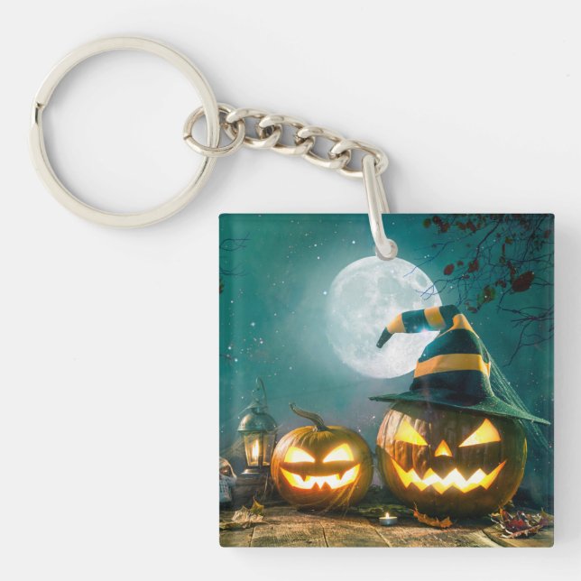 Porte-clefs Happy Halloween Art drôle Jack-o'-lantern Hallowee (Devant)