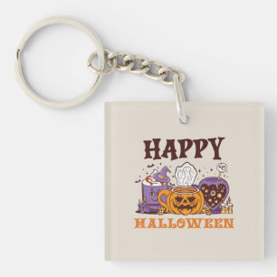 Porte-clefs Happy Halloween café brasse