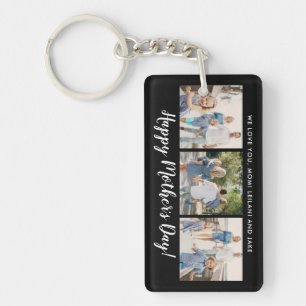 Porte-clefs Happy Mother's Day Photo Collage Custom Black