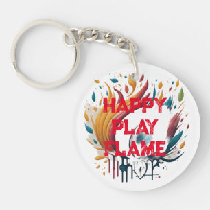 Porte-clefs Happy Play Flame Design pour un look audacieux