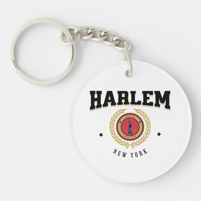 Porte-clefs Harlem New York Black (Devant)