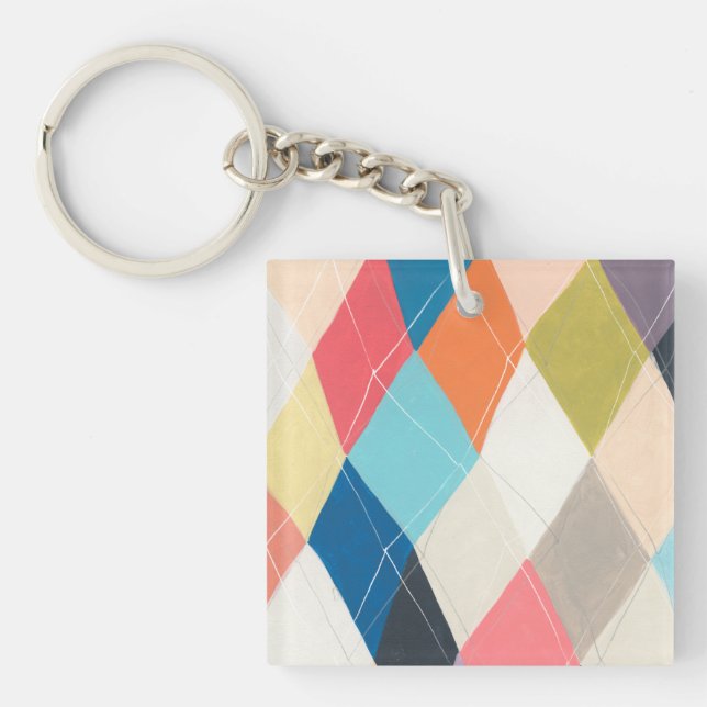 Porte-clefs Harlequin Hopscotch - Motif Jacquard (Devant)