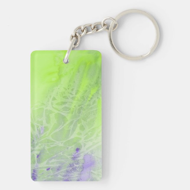 Porte-clefs Harmonie Douce Verte et Lavande (Dos)