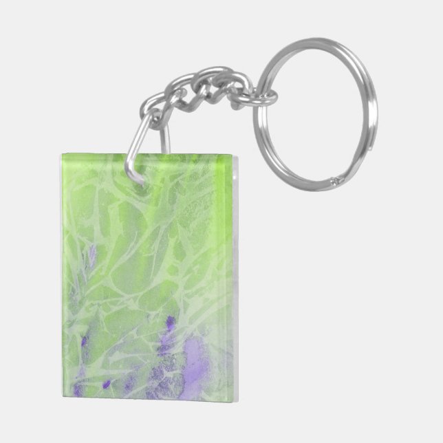 Porte-clefs Harmonie Douce Verte et Lavande (Dos droit)