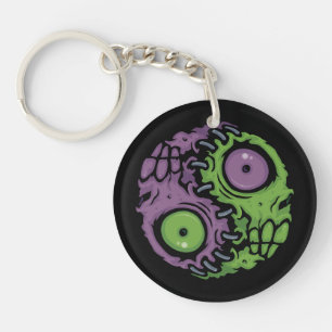 Porte-clefs Harmonie undead : Symbole Zombie Yin Yang