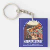 Harpers Ferry Virginie-Occidentale Voyage Art Vint