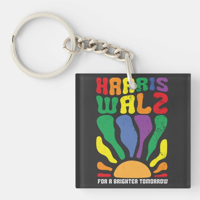 Porte-clefs Harris Waltz pour un avenir meilleur Kamala LGBT (Devant)