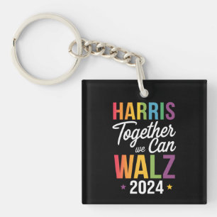 Porte-clefs Harris Walz 2024 Kamala Ensemble nous pouvons LGBT