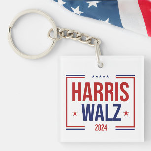 Porte-clefs Harris Walz Campagne Élection Acrylique