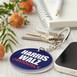 Porte-clefs Harris Walz ÉVIDEMMENT Harris Walz 2024 Évidemme