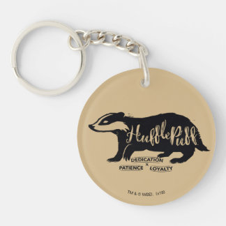Porte-clefs Harry Potter | Typographie de silhouette HUFLEPUFF