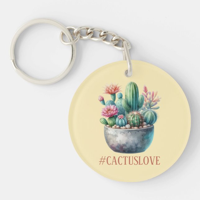 Porte-clefs Hashtag Cactuslove (Devant)