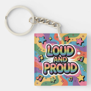 Porte-clefs HAUT ET FIER Allié de la fierté LGBTQ+