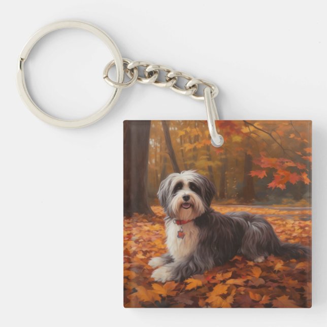 Porte-clefs Havanais en automne Feuilles automne Inspiration (Devant)