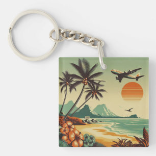 Porte-clefs Hawaï vintage/tropical