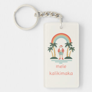 Porte-clefs Hawaïen/arc-en-ciel/Palms Père Noël