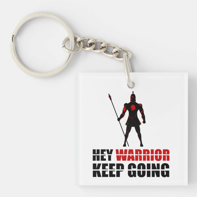 Porte-clefs Hé guerrier continue (Devant)