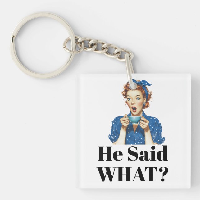 Porte-clefs He Said What? Keychain (Devant)