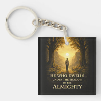 Porte-clefs He Who Dwells Psalm 91 Christian Art