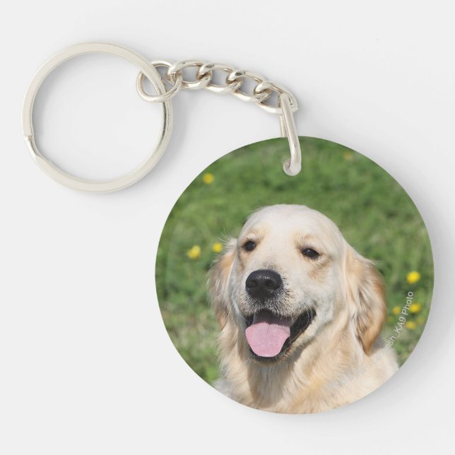 Porte-clefs Headshot 1 de golden retriever (Devant)