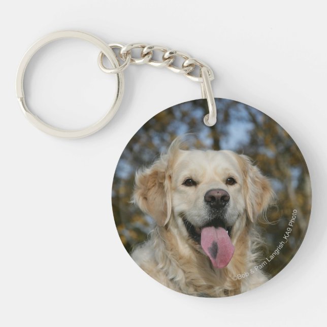 Porte-clefs Headshot 3 de golden retriever (Devant)