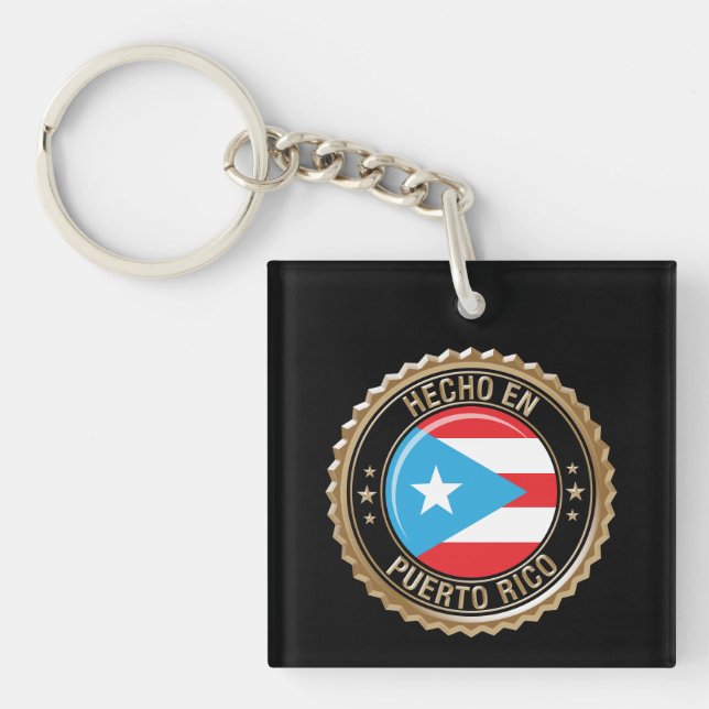 Porte-clefs Hecho en Puerto Rico Gold Seal (Devant)