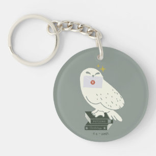 Porte-clefs Hedwig avec lettre dessin fantaisiste