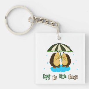 Porte-clefs Hérisson et pluie