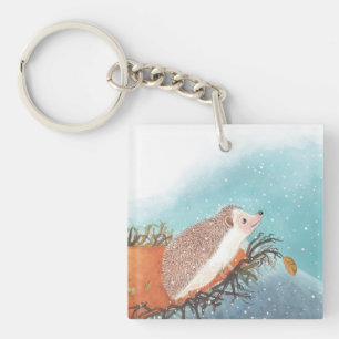 Porte-clefs Hérisson et premiers flocons de neige