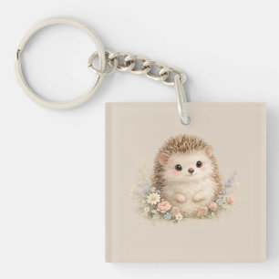 Porte-clefs Hérisson européen adorable dans un jardin