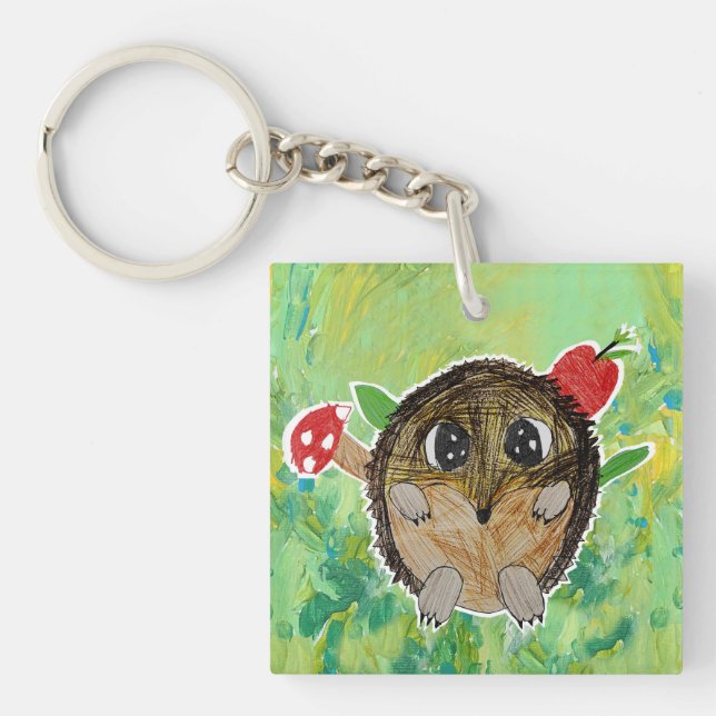 Porte-clefs Hérisson Mignon (Devant)