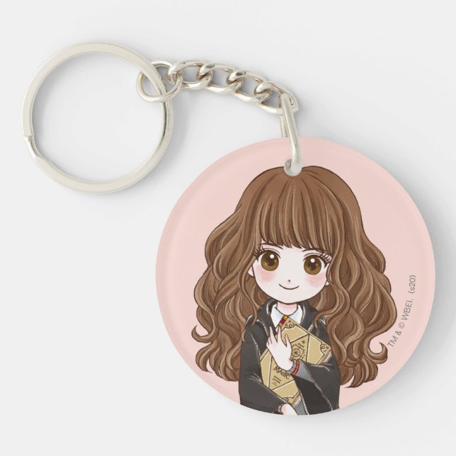 Porte-clefs Hermione Granger Magique à l'aquarelle (Devant)