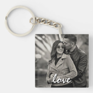 Porte-clefs Heureuse Sainte-Valentin photo et texte personnali