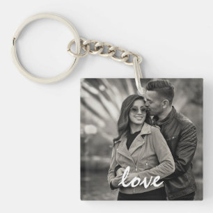 Porte-clefs Heureuse Sainte-Valentin photo et texte personnali