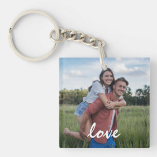 Porte-clefs Heureuse Sainte-Valentin photo et texte personnali