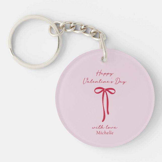 Porte-clefs Heureuse Sainte-Valentin Red Bow (Devant)