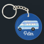 Porte-clefs HEUREUX CAMPER Van RV Motorhome Campervan CUSTOM<br><div class="desc">Customisez ce porte - clé mignon avec votre propre texte,  votre nom ou tout ce que vous voulez. Préparez-vous à votre voyage en voiture avec ce design de camping-car,  dessiné à la main par moi pour vous ! Consultez ma boutique pour trouver beaucoup d'autres articles correspondants !</div>