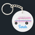 Porte-clefs HEUREUX CAMPER Van RV Motorhome Campervan CUSTOM<br><div class="desc">Customisez ce porte - clé mignon avec votre propre texte,  votre nom ou tout ce que vous voulez. Préparez-vous à votre voyage en voiture avec ce design de camping-car,  dessiné à la main par moi pour vous ! Consultez ma boutique pour trouver beaucoup d'autres articles correspondants !</div>