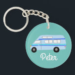 Porte-clefs HEUREUX CAMPER Van RV Motorhome Campervan CUSTOM<br><div class="desc">Customisez ce porte - clé mignon avec votre propre texte,  votre nom ou tout ce que vous voulez. Préparez-vous à votre voyage en voiture avec ce design de camping-car,  dessiné à la main par moi pour vous ! Consultez ma boutique pour trouver beaucoup d'autres articles correspondants !</div>