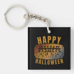 PORTE-CLEFS HEUREUX HALLOWEEN DANSER SKELETON