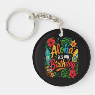 Porte-clefs Hibiscus Aloha Anniversaire Hawaï