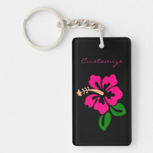 Porte-clefs Hibiscus rose tropical Thunder_Cove