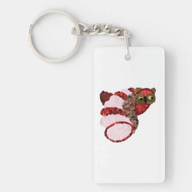 Porte-clefs Hibou Porte - clé rectangulaire (Devant)