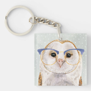 Porte-clefs Hibou sage Quatre-Eyed du forestier  
