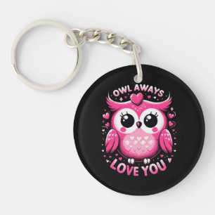 Porte-clefs Hibou t'aime toujours - Saint-Valentin