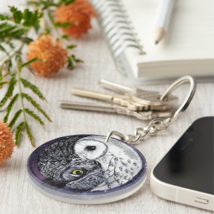 Porte-clefs Hiboux de Yin Yang