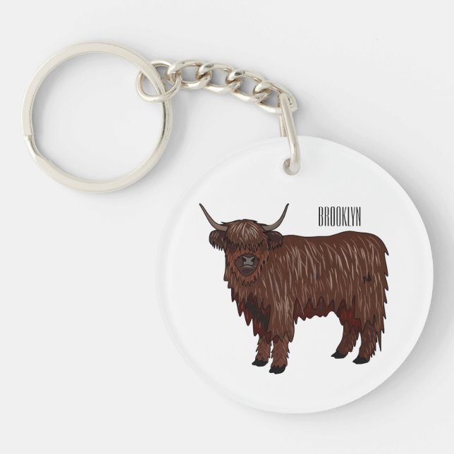Porte-clefs Highland cow (Devant)